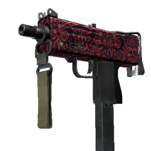 MAC-10 | Red Filigree (Field-Tested)