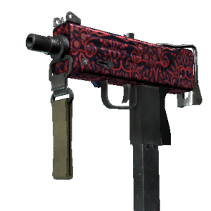 MAC-10 | Red Filigree (Minimal Wear)